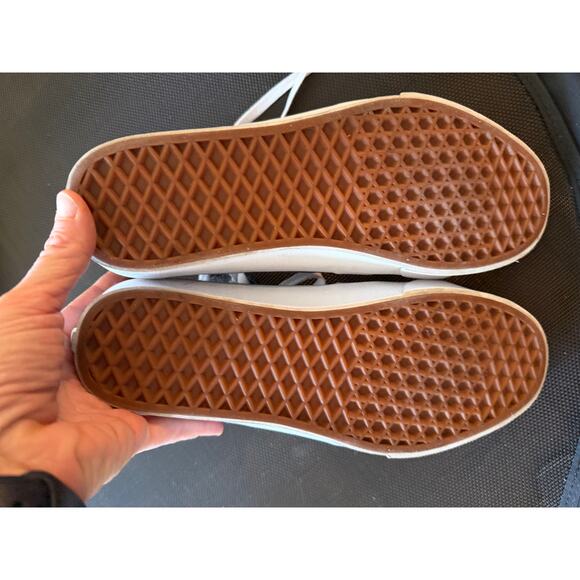 Women's Vans HighTop Gray, Black and White Plaid, GUC, Size 10 - Picture 4 of 5